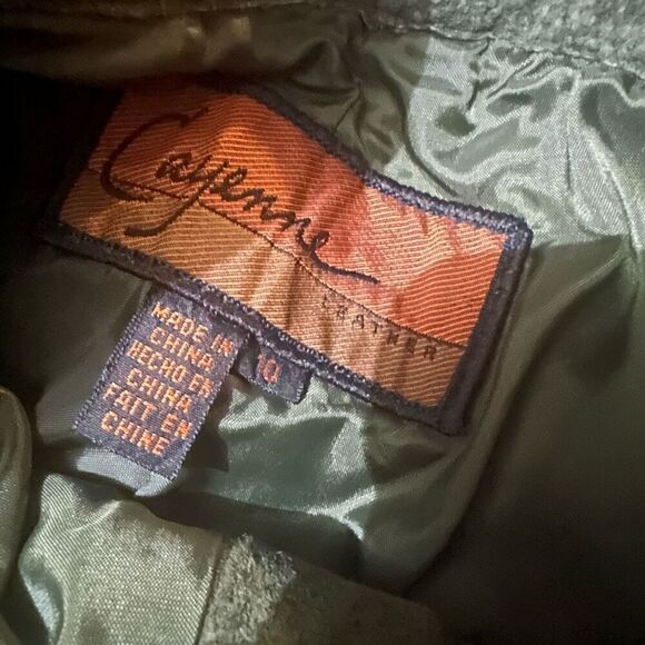 Vintage Cayenne Womens Green Suede Leather High Rise Pants Western Boho Size 10 - Picture 6 of 11